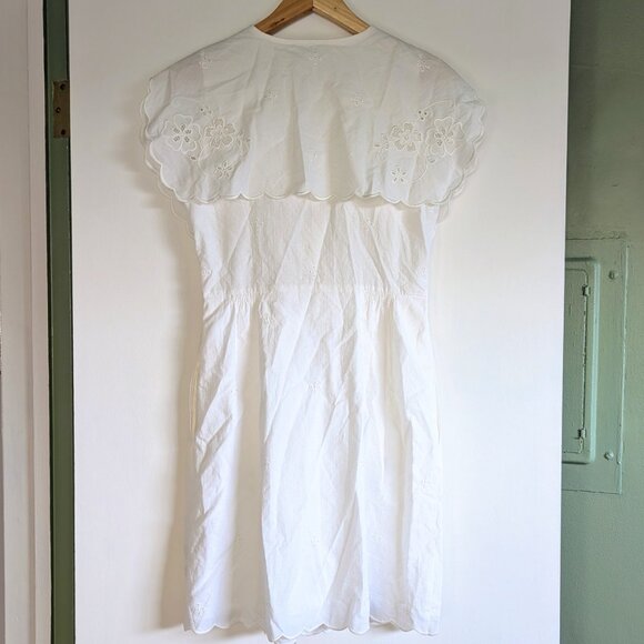 AUTH COACH Short Broderie Anglaise Dress White Size 2 NWT - Picture 13 of 16